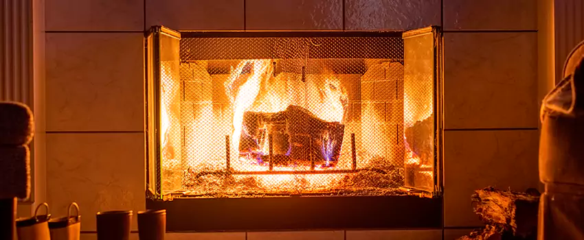 Mendota Hearth Landscape Fireplace Installation in Winchester, Massachusetts
