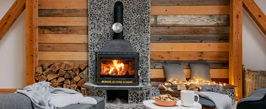 Thelin Hearth Products Direct Vent Gas Stove Fireplace Inspection in Winchester, Massachusetts